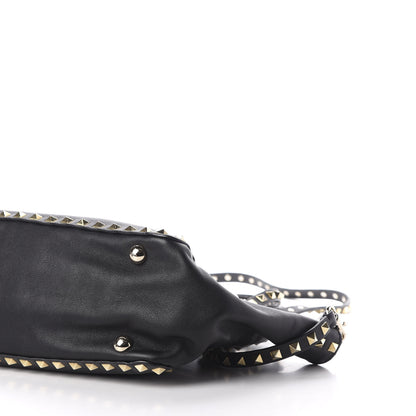 Valentino Garavani Vitello Small Rockstud Tote Black 7 of 11