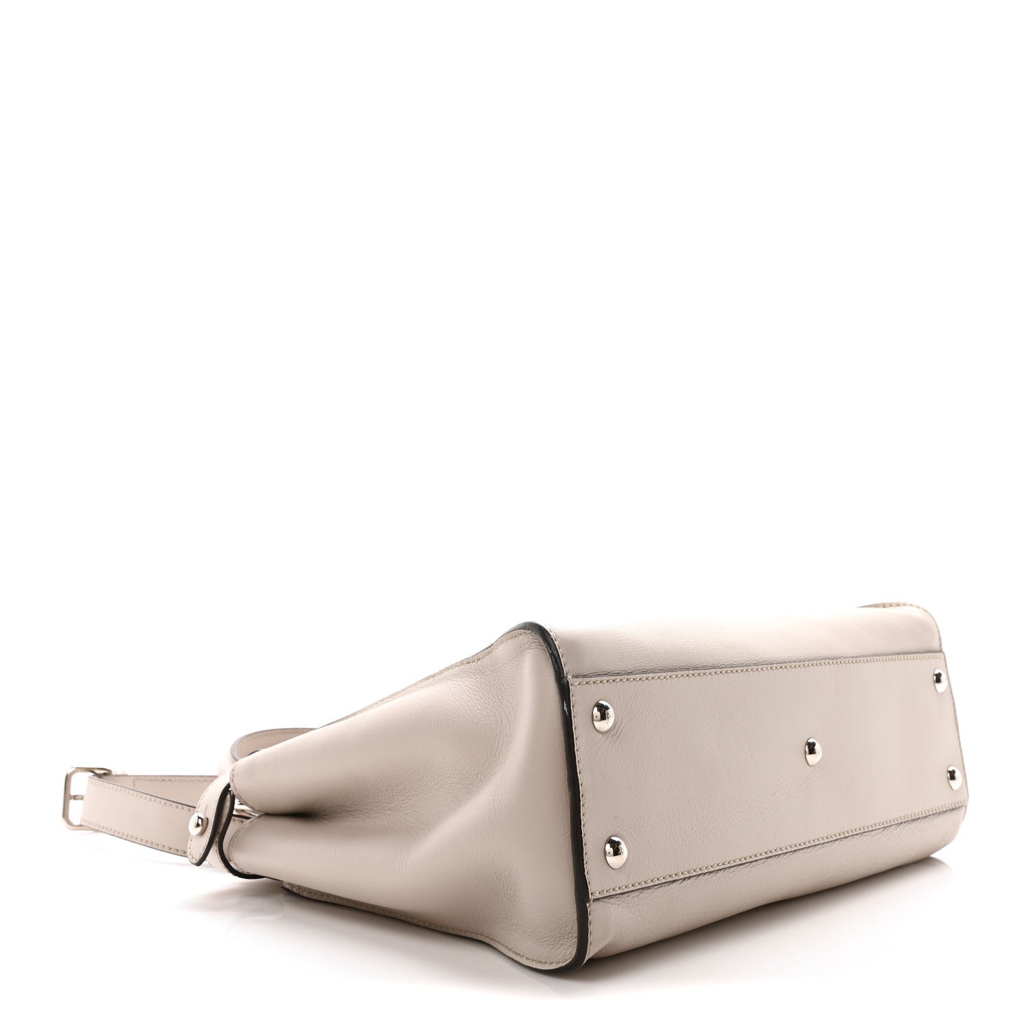 Vitello Seta Shiny Nappa Medium Peekaboo Iconic Satchel Grigio Polvere Bois de Rose