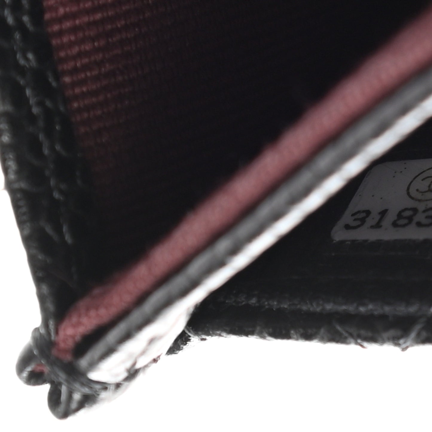 Caviar Quilted Flap Card Holder Wallet Black