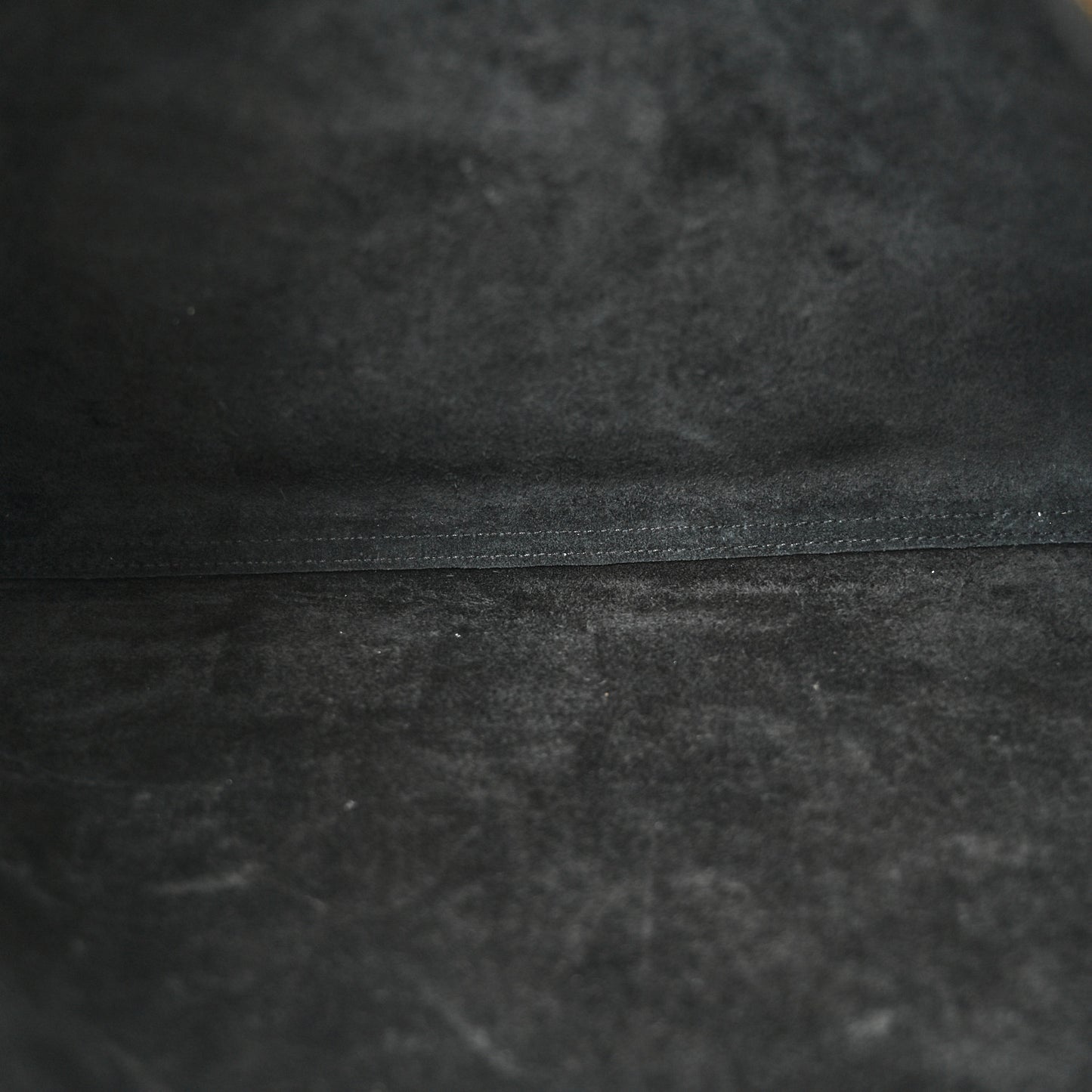 Pebbled Calfskin Large Logo Portfolio Clutch Black
