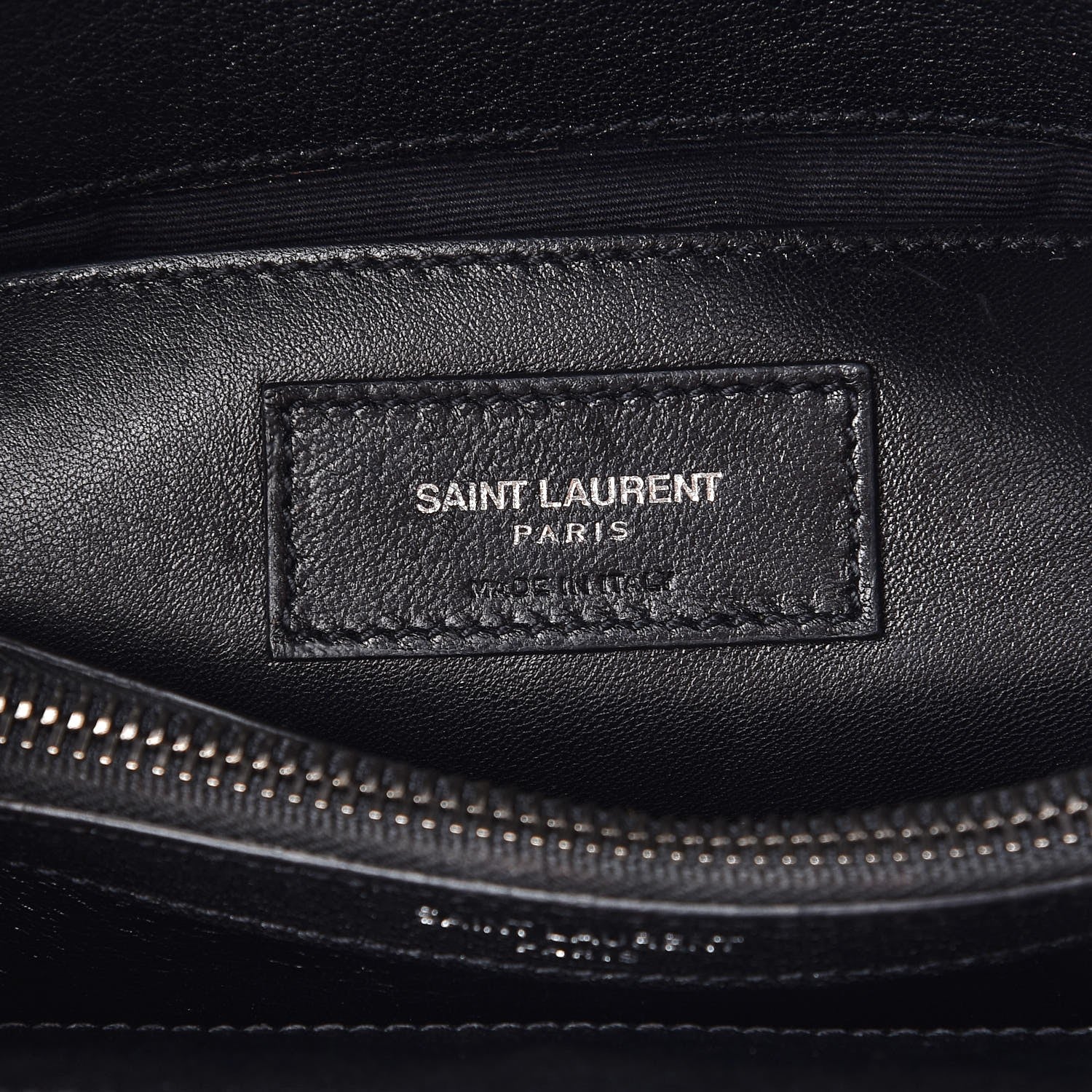 Saint Laurent Calfskin Matelasse Diamond Quilted Monogram Medium College Bag Black 6 of 7