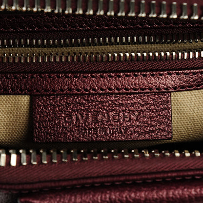 Givenchy Metallic Sugar Goatskin Mini Antigona Oxblood 6 of 7