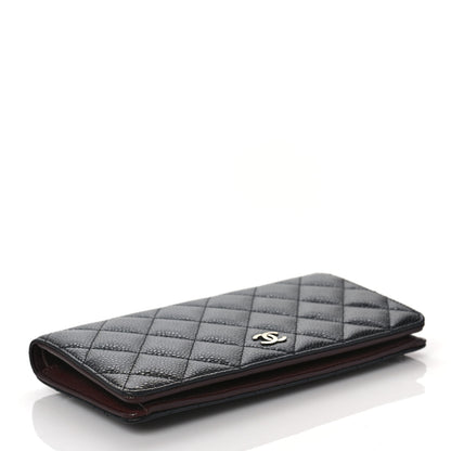 Chanel Caviar Quilted Yen Wallet Black 4 of 9