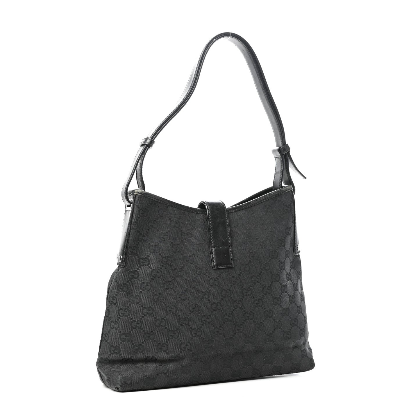 Monogram Piston Shoulder Bag Black