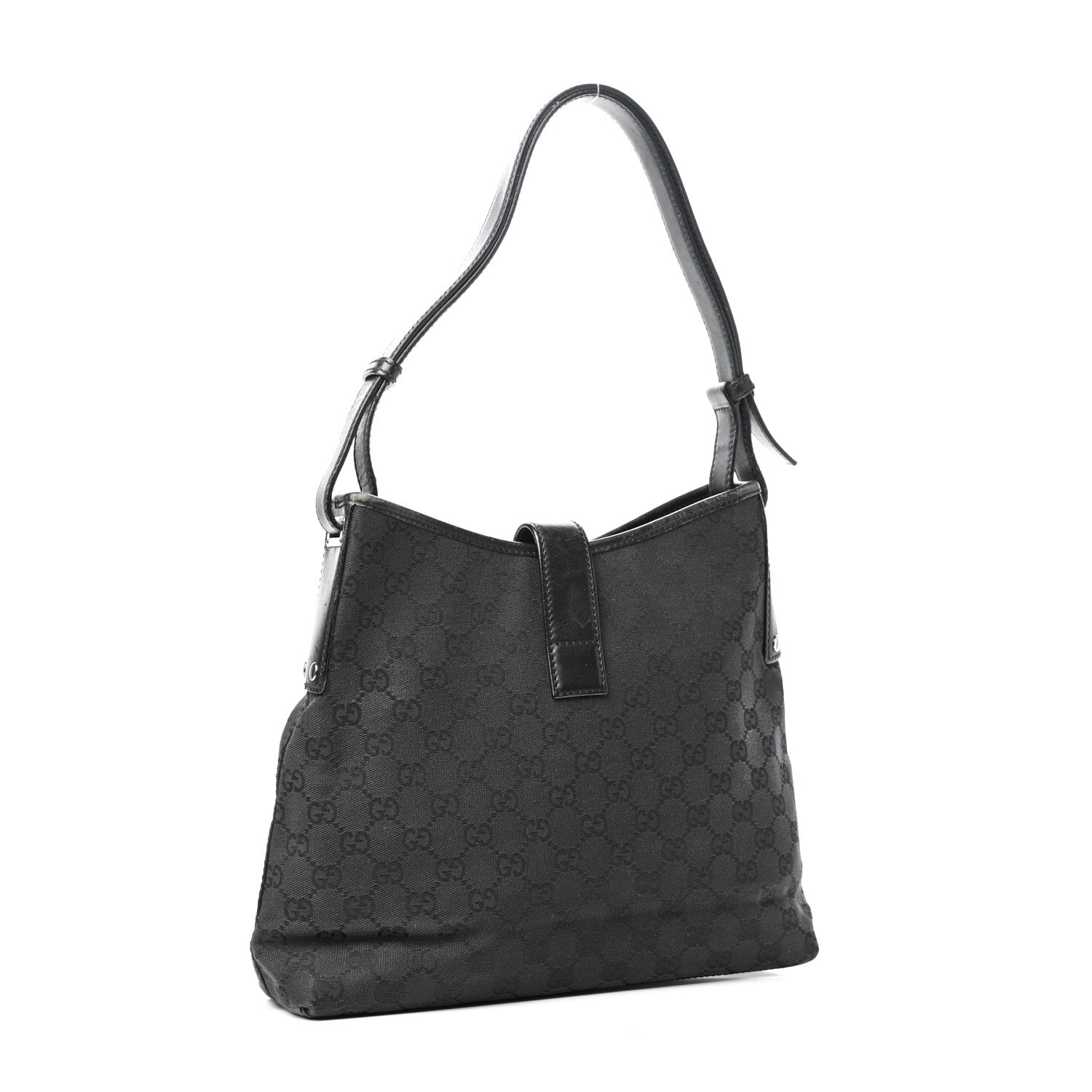 Gucci Monogram Piston Shoulder Bag Black 3 of 11