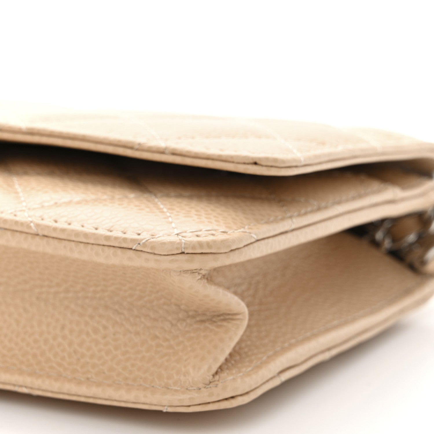 Chanel Caviar Quilted Wallet on Chain WOC Beige 11 of 13