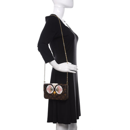 Louis Vuitton Monogram Lovely Birds Pochette Felicie Chain Wallet 2 of 9