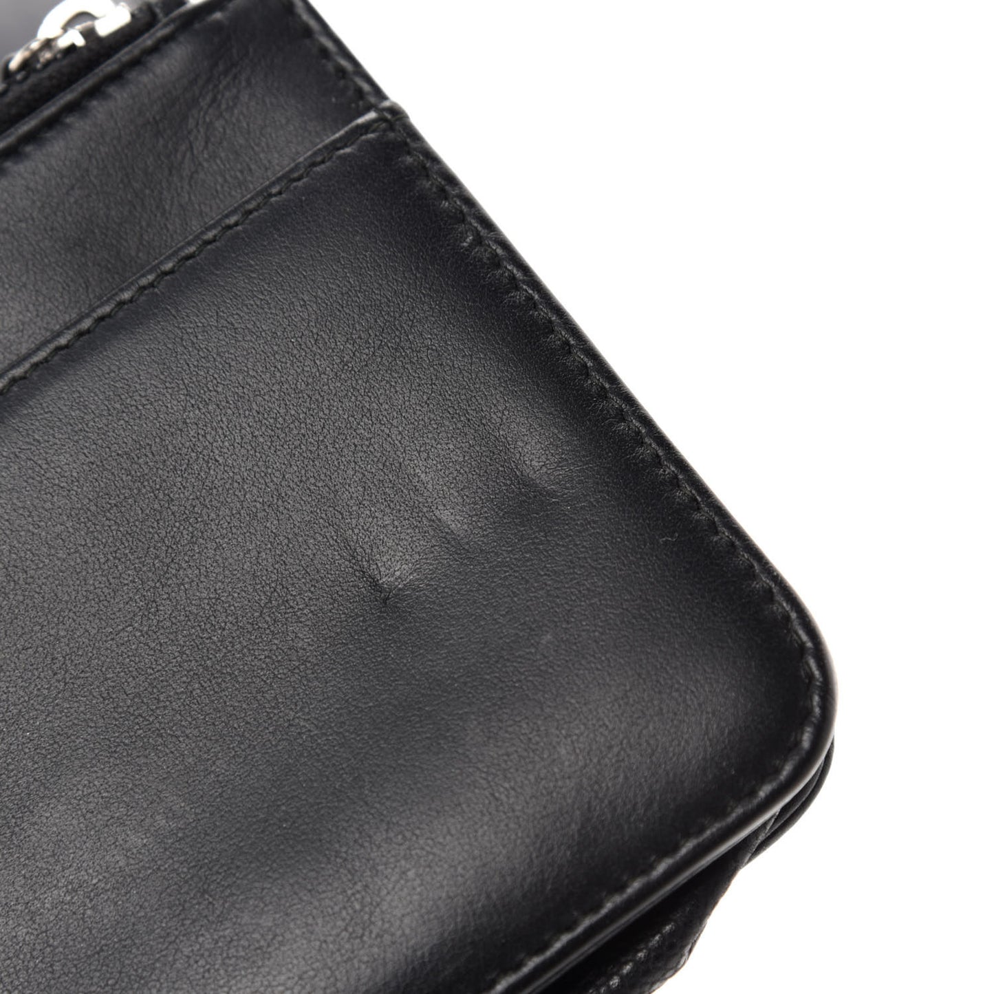 Caviar Quilted Diamond CC Wallet On Chain WOC Black