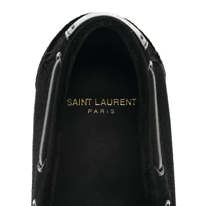 Saint Laurent Suede Calf Hair Zebra Penny Loafers 41 Black White 7 of 7