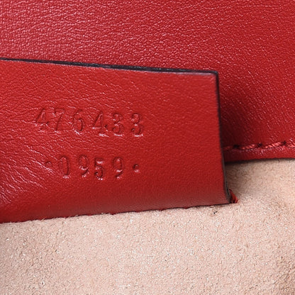 Gucci Calfskin Matelasse Super Mini GG Marmont Shoulder Bag Hibiscus Red 7 of 11