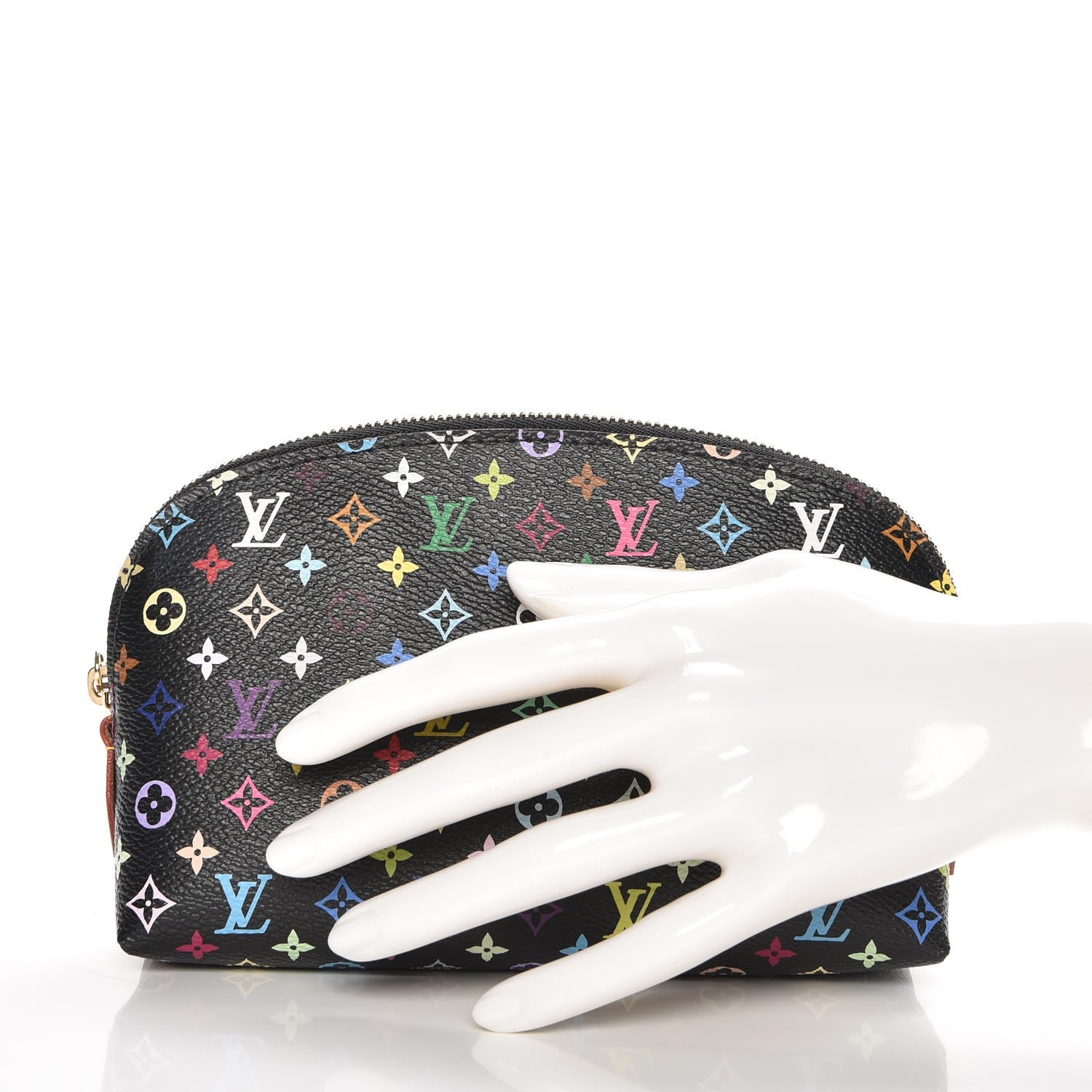 Louis Vuitton Monogram Multicolor Cosmetic Pouch Black Grenade 2 of 6