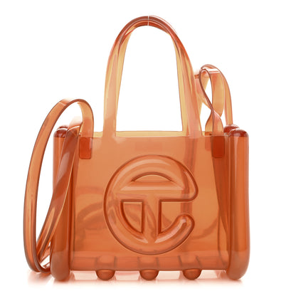 Telfar x MELISSA Jelly Small Shopping Bag Clear Brown 1 of 9