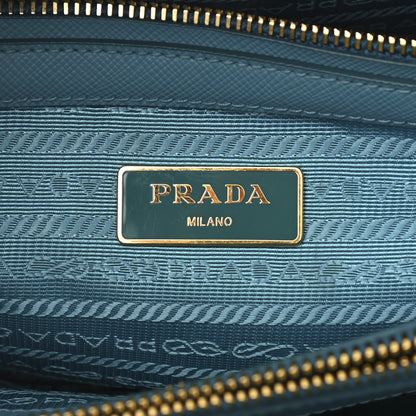 Prada Saffiano Lux Small Double Zip Tote Turchese 7 of 12