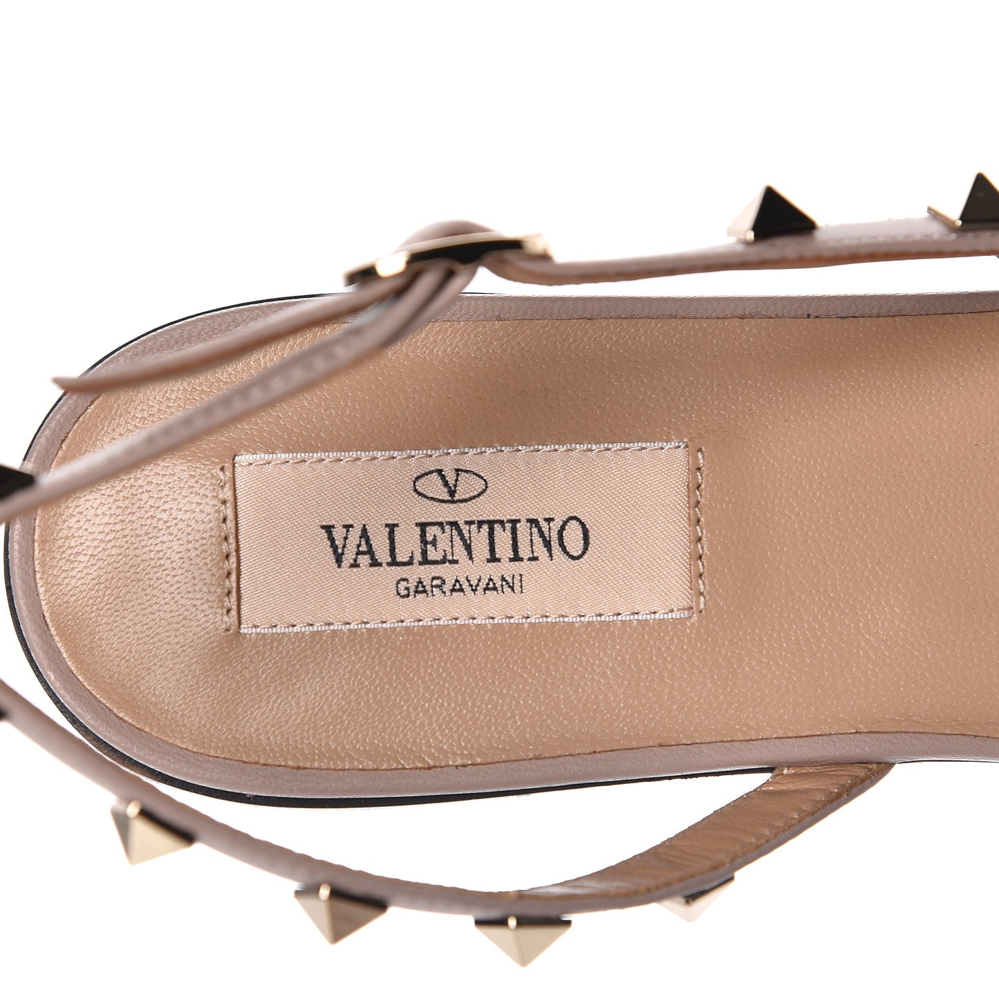 Nappa Rockstud Slingback Flats 40 Black Poudre