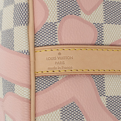 Louis Vuitton Damier Azur Tahitienne Speedy Bandouliere 30 Rose Ballerine 6 of 6