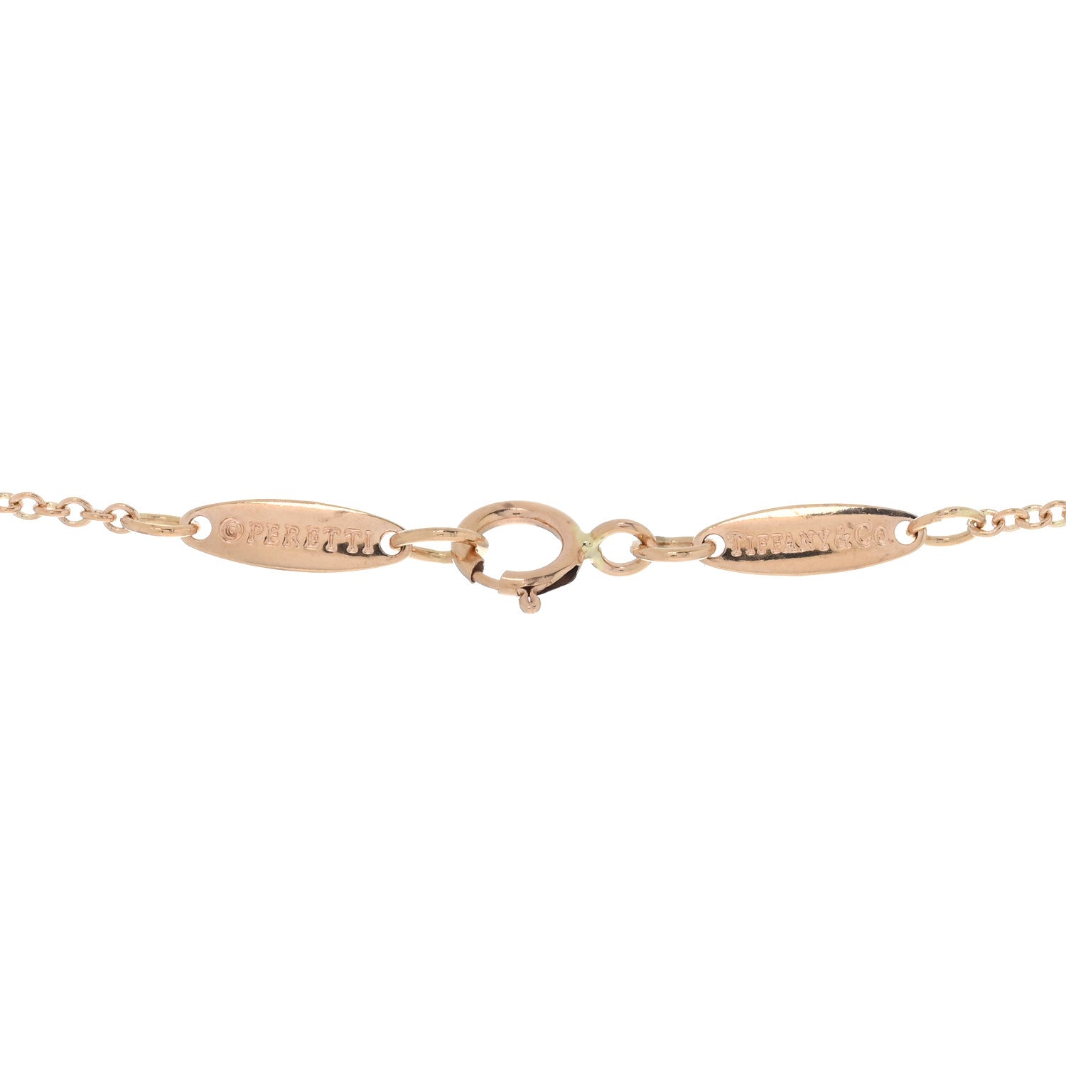 Tiffany 18K Rose Gold 16mm Elsa Peretti Open Heart Pendant Necklace 4 of 5