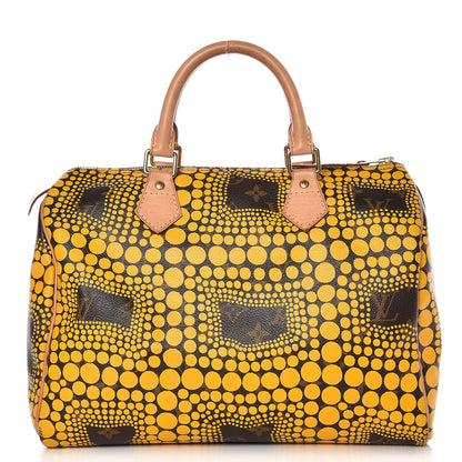 Louis Vuitton Monogram Kusama Town Speedy 30 Yellow 1 of 12