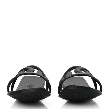 Hermes Rubber Aloha Sandals 40 Black 2 of 8