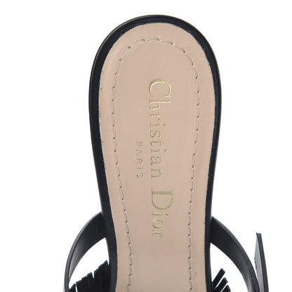Christian Dior Lambskin Woven Teddy D Mule Sandals 36 Black 7 of 12