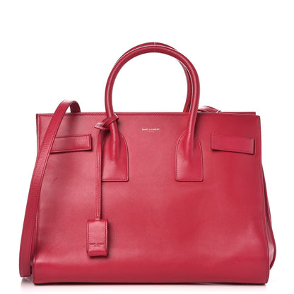 Saint Laurent Calfskin Small Sac De Jour Lipstick Fuchsia 1 of 16