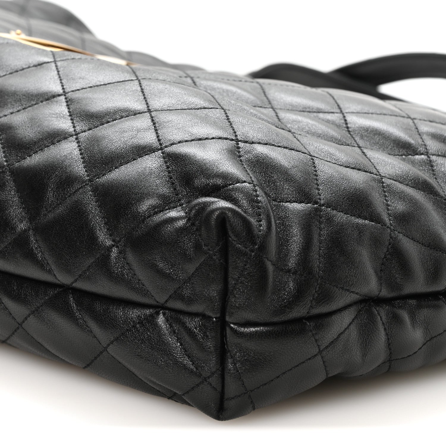 Saint Laurent Lambskin Quilted Maxi Icare Shopping Tote Black 10 of 10