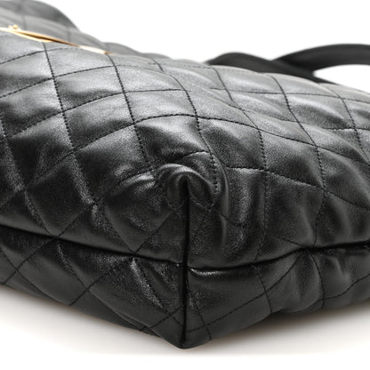 Saint Laurent Lambskin Quilted Maxi Icare Shopping Tote Black 10 of 10