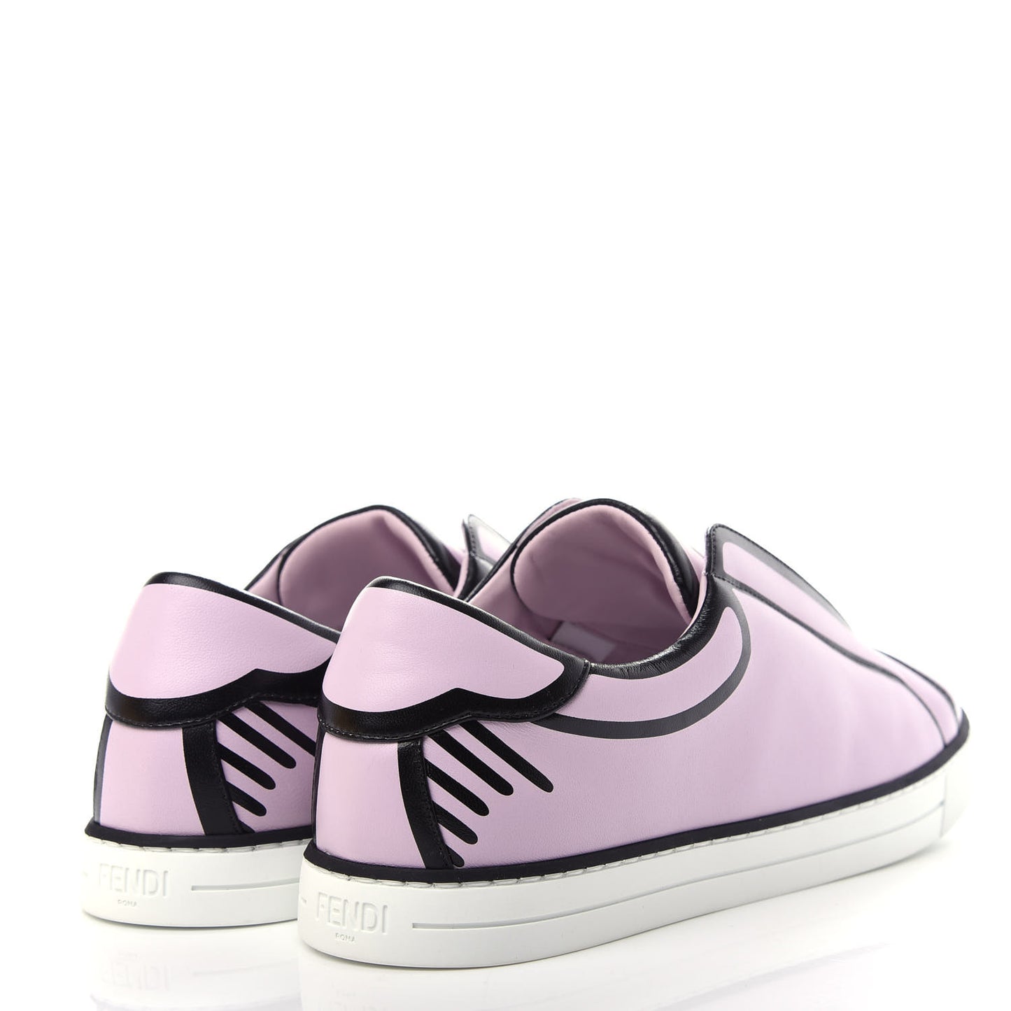 X JOSHUA VIDES Nappa Rockoclick Slip On Sneakers 38 Pink Xiloph White Black