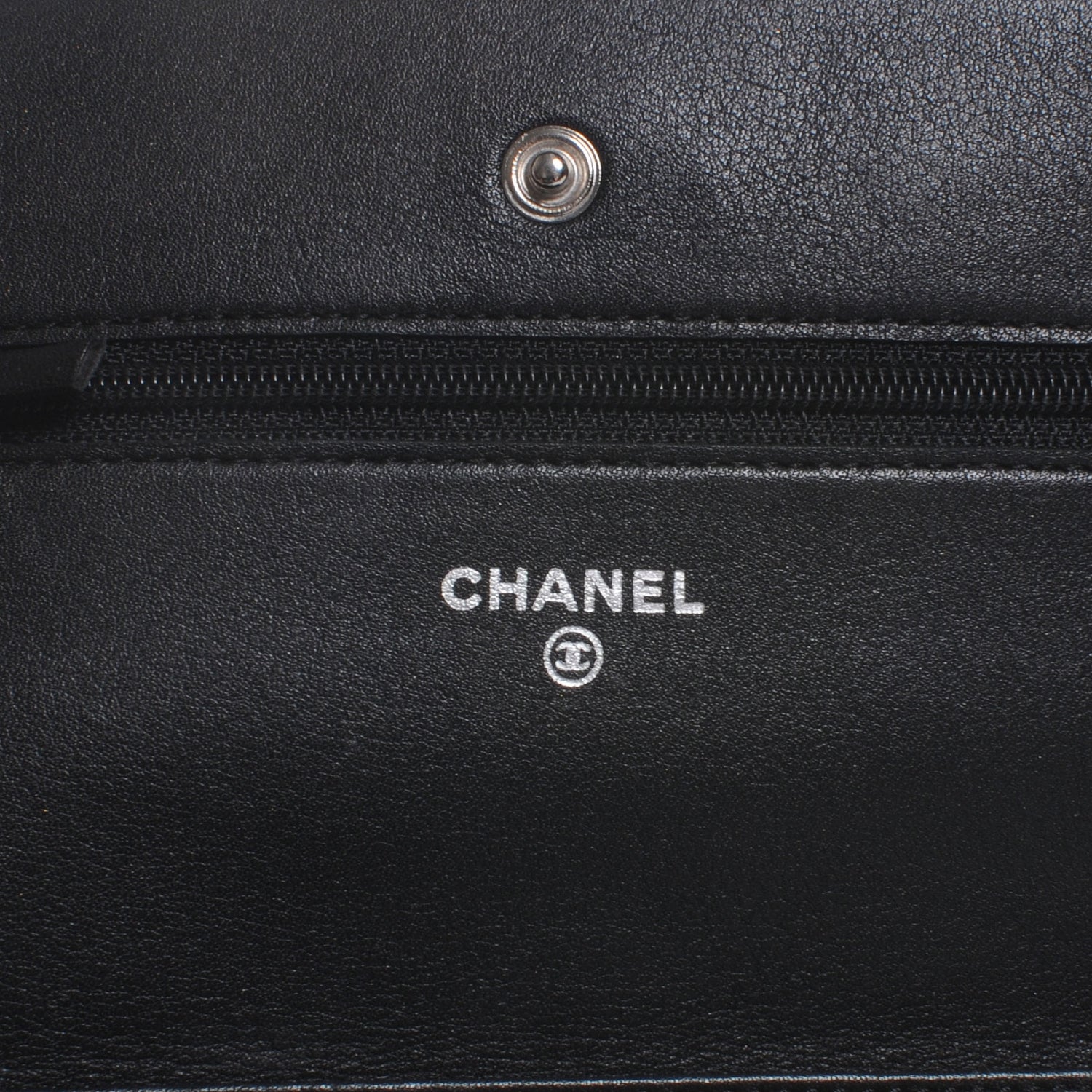 Chanel Patent Quilted Wallet On Chain WOC Black 5 of 8