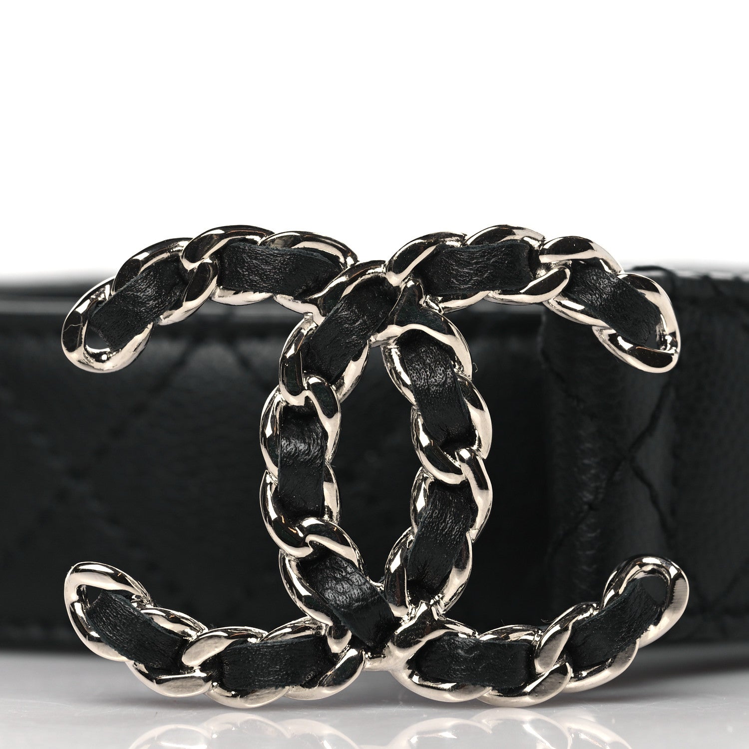 Chanel Caviar Quilted CC Chain Belt 95 38 Black 2 of 7