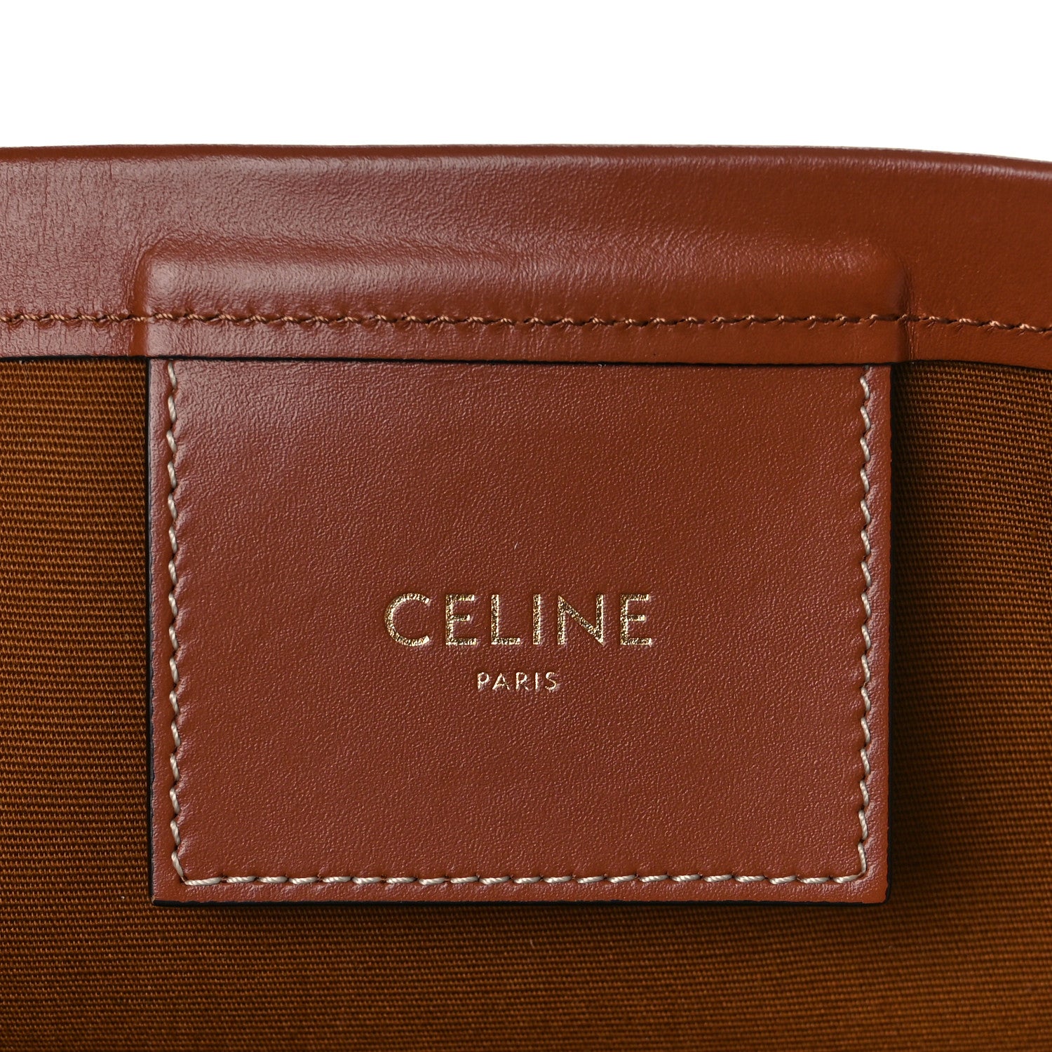 Celine Calfskin Canvas Triomphe Large Couffin White 6 of 8