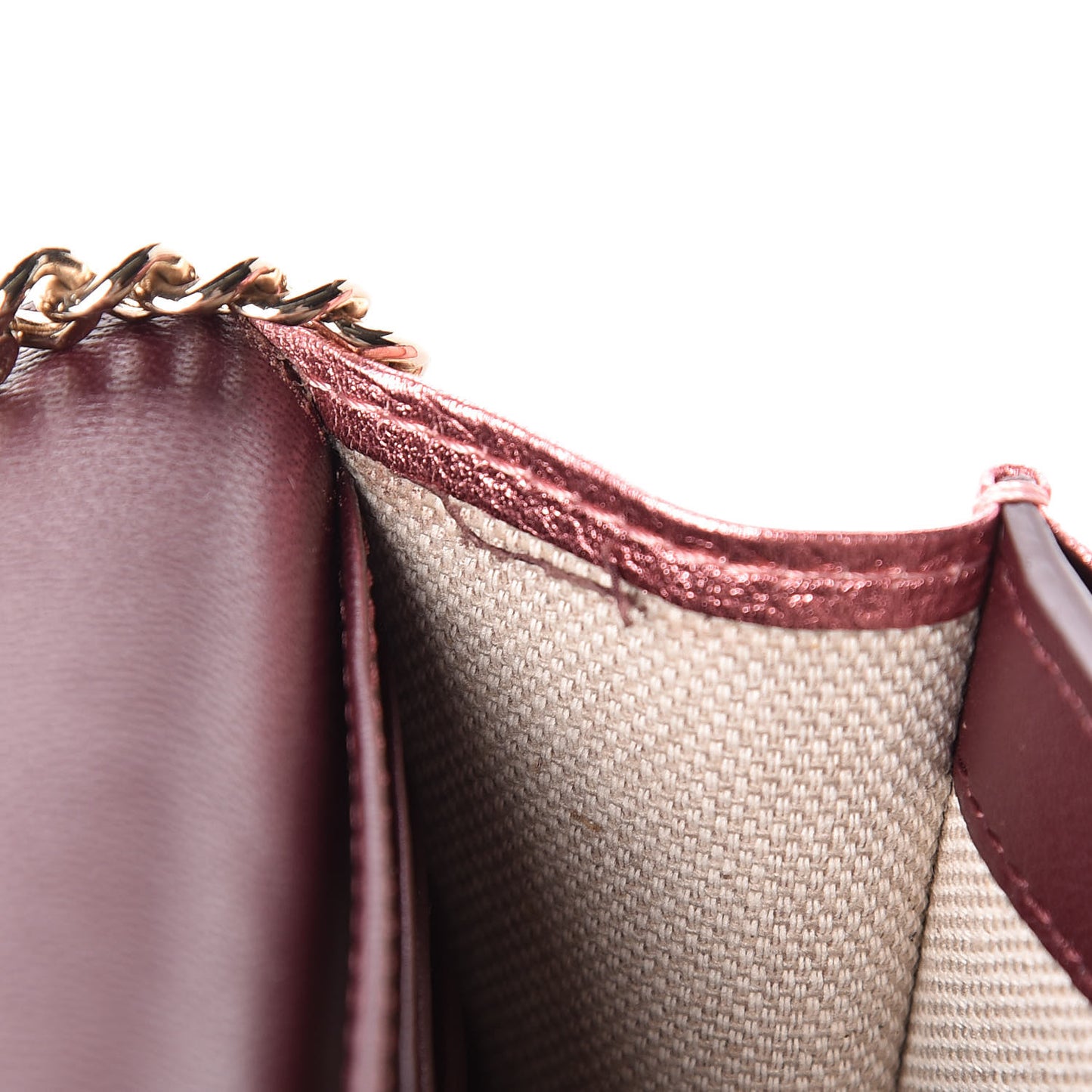Metallic Calfskin Studded Crossbody Bag Pink