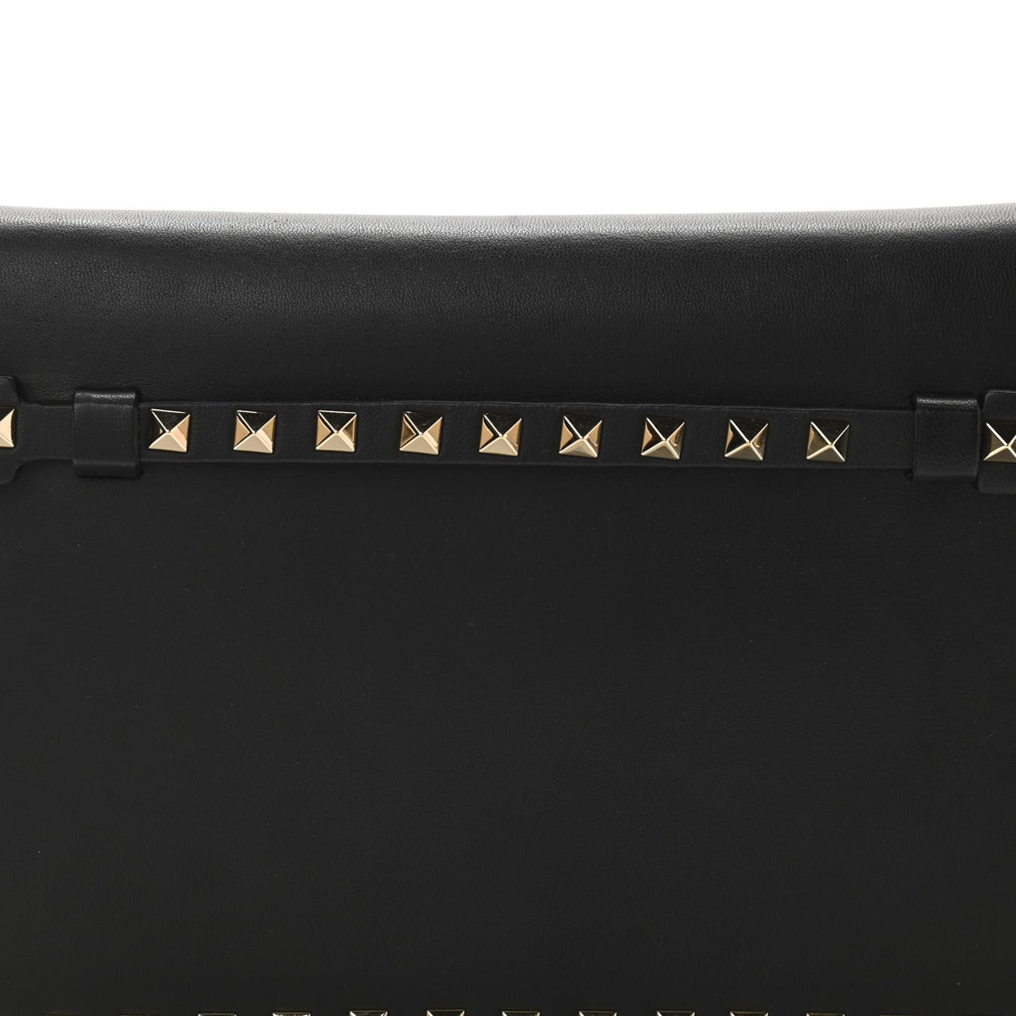 Nappa Rockstud Wristlet Clutch Black
