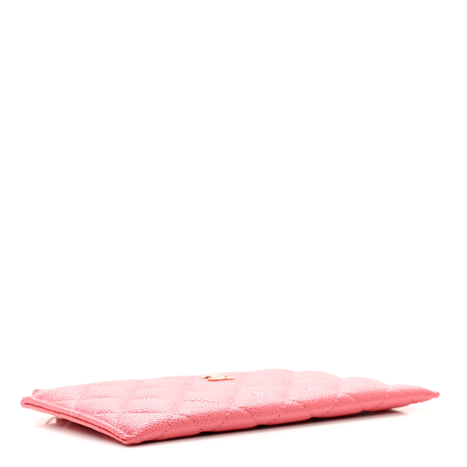 Chanel Iridescent Caviar Quilted Classic Zip Pouch Rose Pink 4 of 7