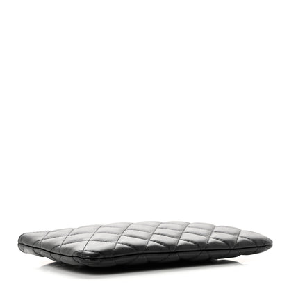 Chanel Lambskin Quilted Cosmetic Case Black 4 of 7