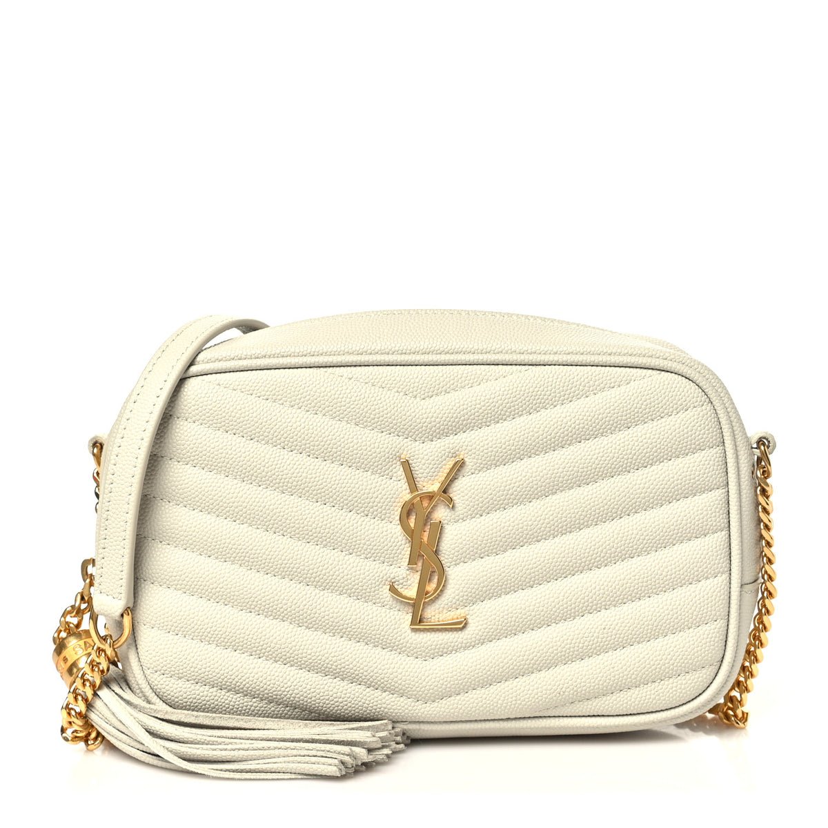 Saint Laurent Grain De Poudre Matelasse Monogram Mini Lou Camera Bag Crema Soft 1 of 10