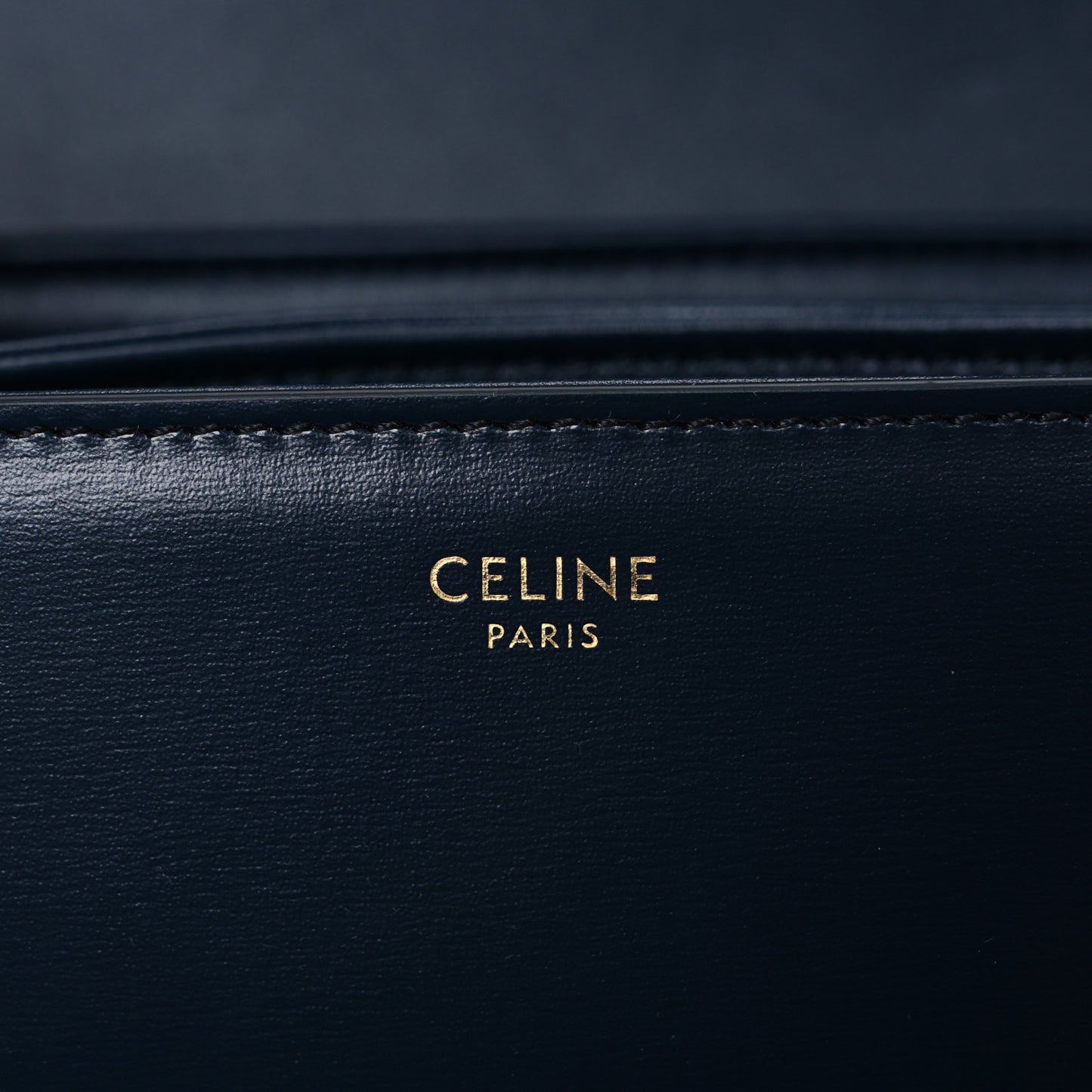 Shiny Calfskin Medium Triomphe Navy Blue