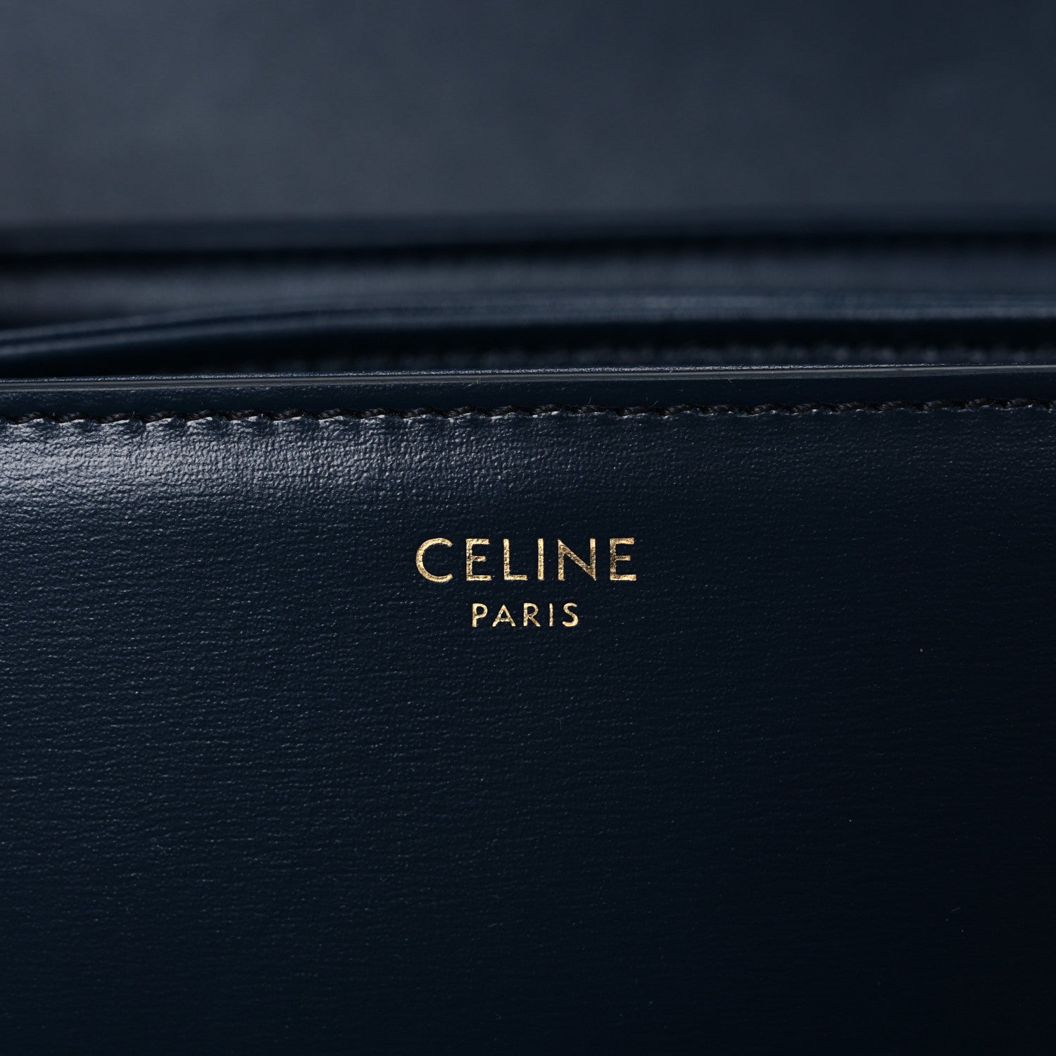 Celine Shiny Calfskin Medium Triomphe Navy Blue 6 of 13