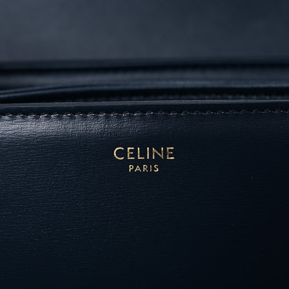 Celine Shiny Calfskin Medium Triomphe Navy Blue 6 of 13