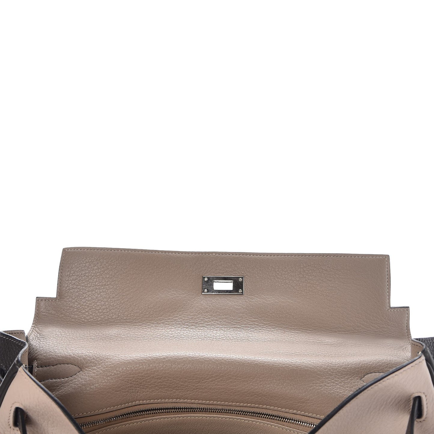 Taurillon Clemence Tri-color Kelly Retourne 35 Graphite Gris Tourterelle Gris Clair