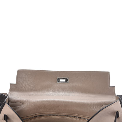 Hermes Taurillon Clemence Tri-color Kelly Retourne 35 Graphite Gris Tourterelle Gris Clair 9 of 36