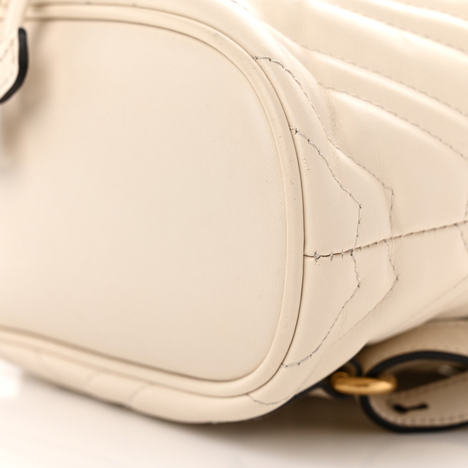Gucci Calfskin Matelasse GG Marmont Flap Backpack White 10 of 11