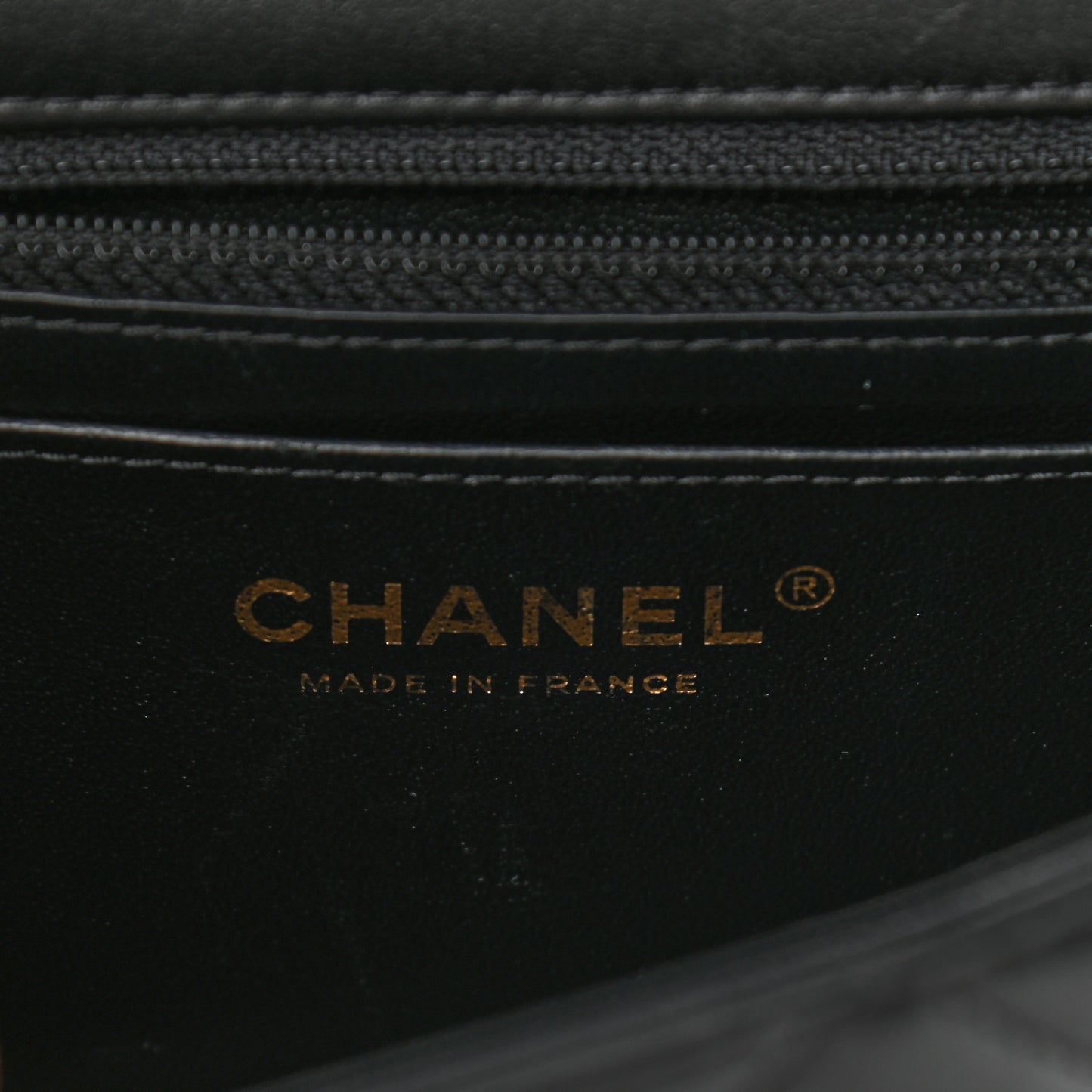 Lambskin Quilted Mini Rectangular Flap Black