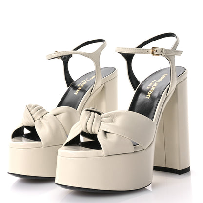 Saint Laurent Vendome Bianca 85 Platform Sandals 35.5 Pearl 4 of 9