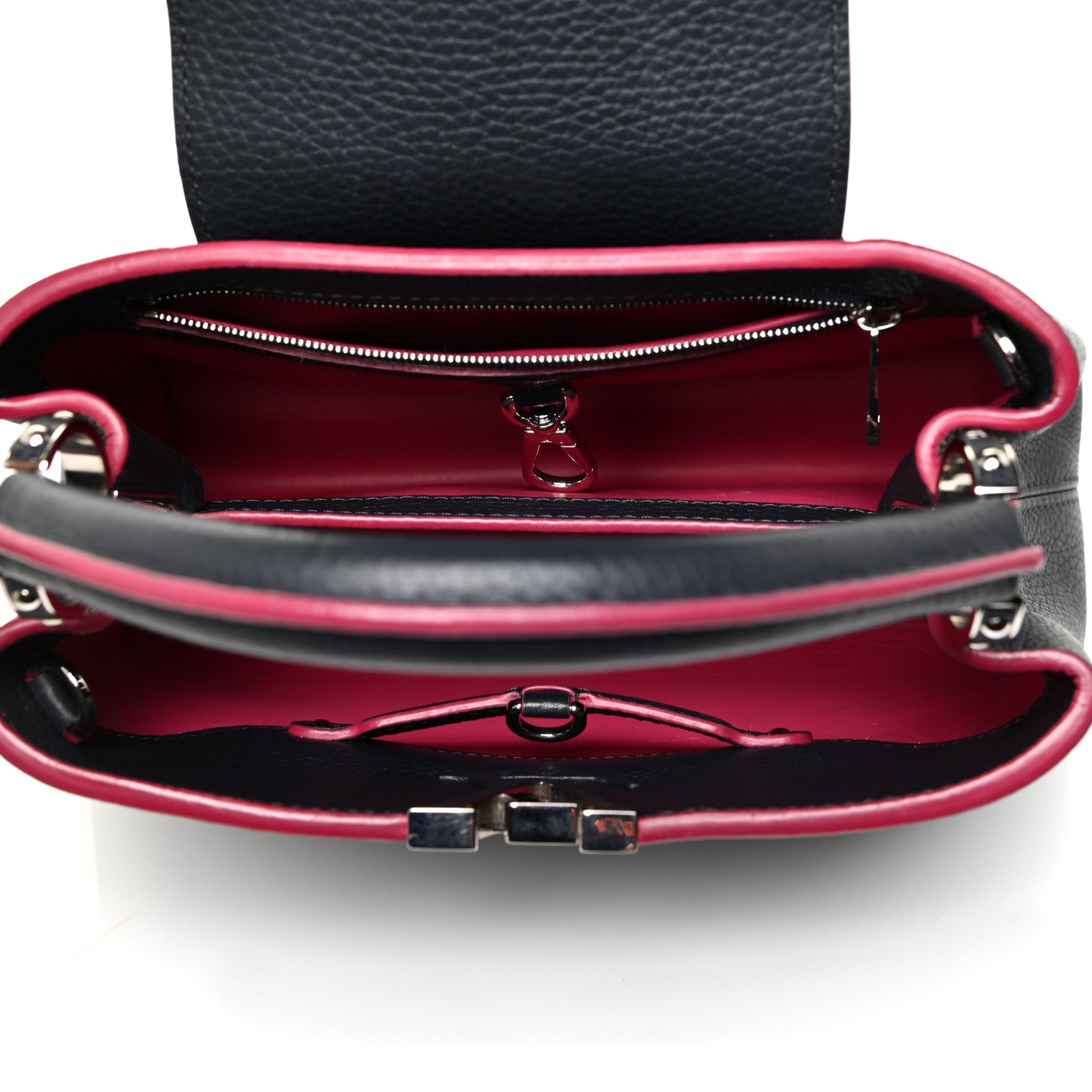Louis Vuitton Taurillon Capucines BB Cobalt Fuchsia 6 of 11