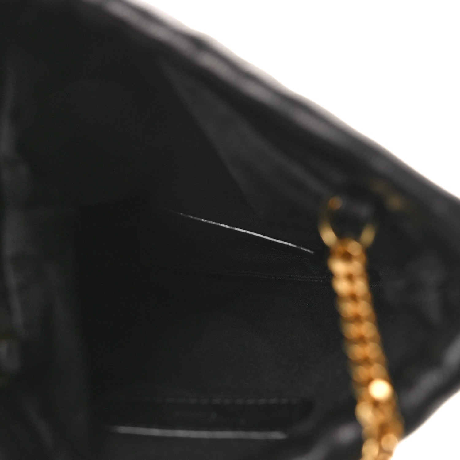 Saint Laurent Lambskin Paris Drawstring Pouch Black 5 of 9