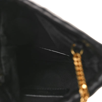 Saint Laurent Lambskin Paris Drawstring Pouch Black 5 of 9