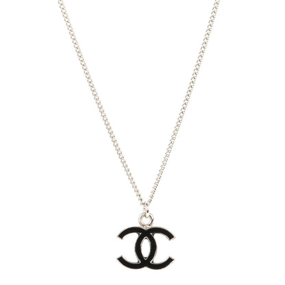 Chanel Enamel CC Necklace Black 1 of 6