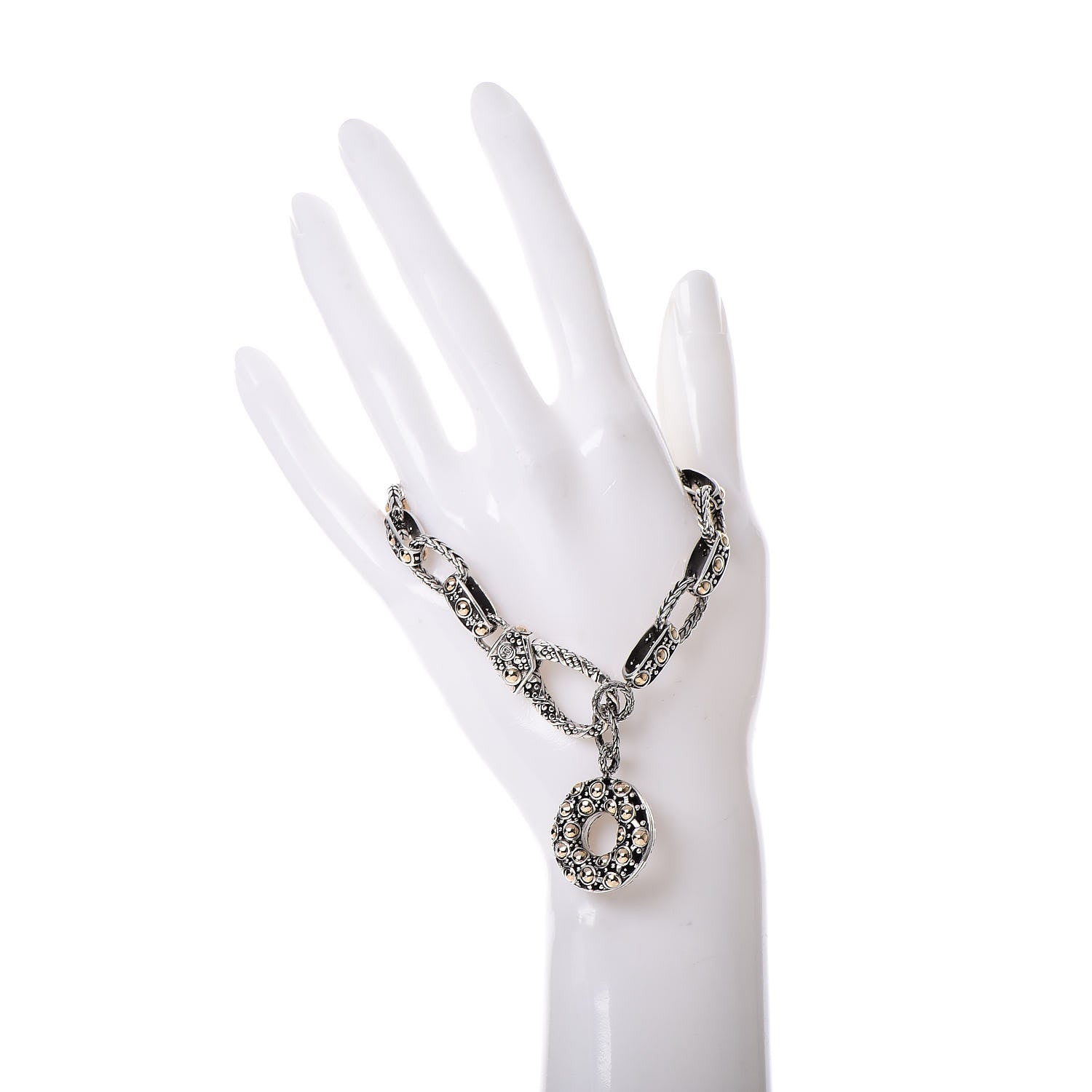 John Hardy Sterling Silver 18K Yellow Gold Jaisalmer Charm Bracelet 2 of 5