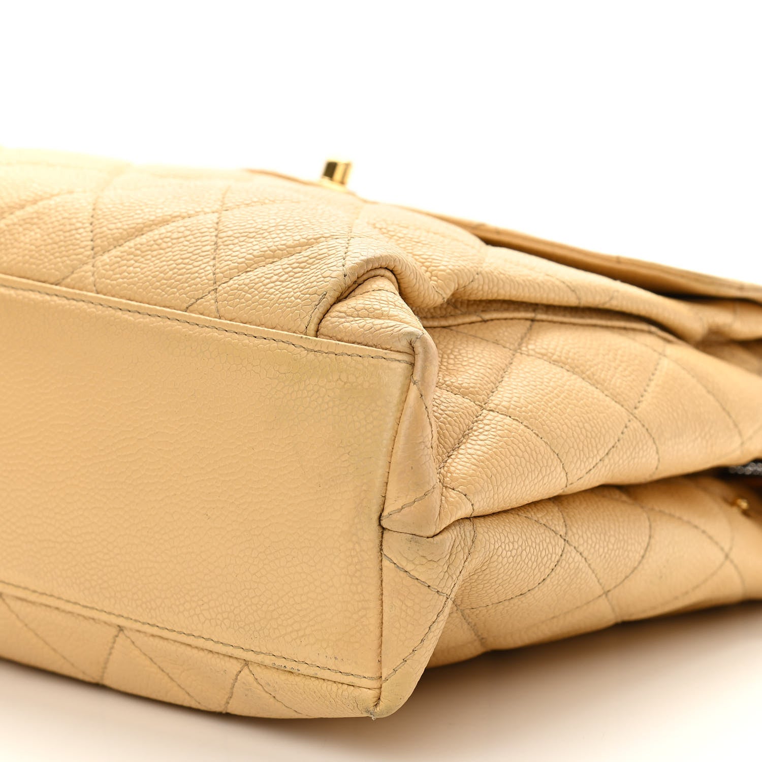 Chanel Caviar Quilted Flap Shoulder Bag Beige 11 of 11