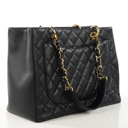 Chanel Caviar Quilted Grand Shopping Tote GST Black 3 of 7